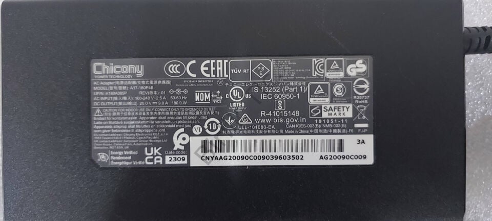 Excalibur G870 Adaptör 20V 9A 180W ORJİNAL