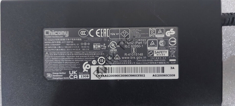 Excalibur G870 Adaptör 20V 9A 180W ORJİNAL REFURBISHED