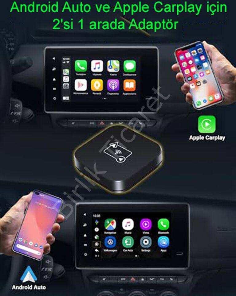 CAR PLAY KABLOSUZ GÖRÜNTÜ AKTARIM ADAPTÖRÜ APPLE VE ANDROİD