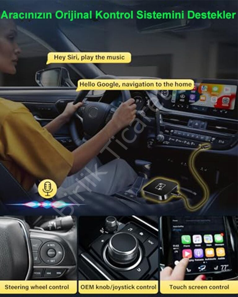Kablosuz Görüntü Aktarım Car Play Adaptörü Apple Ve Android