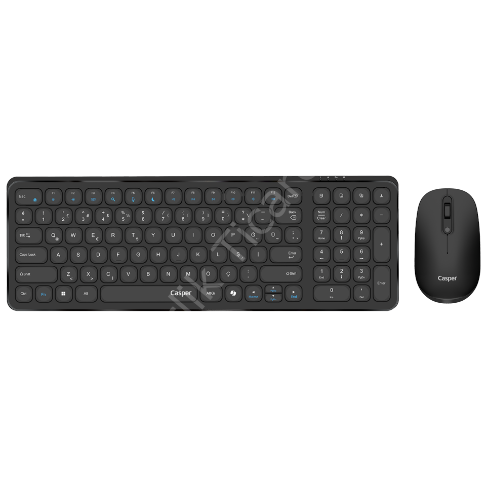Casper Klavye Mouse Set Kablosuz MultiMedia Q D300 Siyah