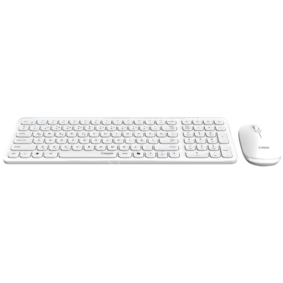 Casper Klavye Mouse Set Kablosuz MultiMedia Q D300 Beyaz