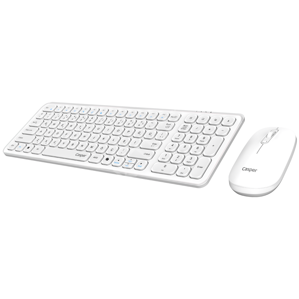 Casper Klavye Mouse Set Kablosuz MultiMedia Q D300 Beyaz