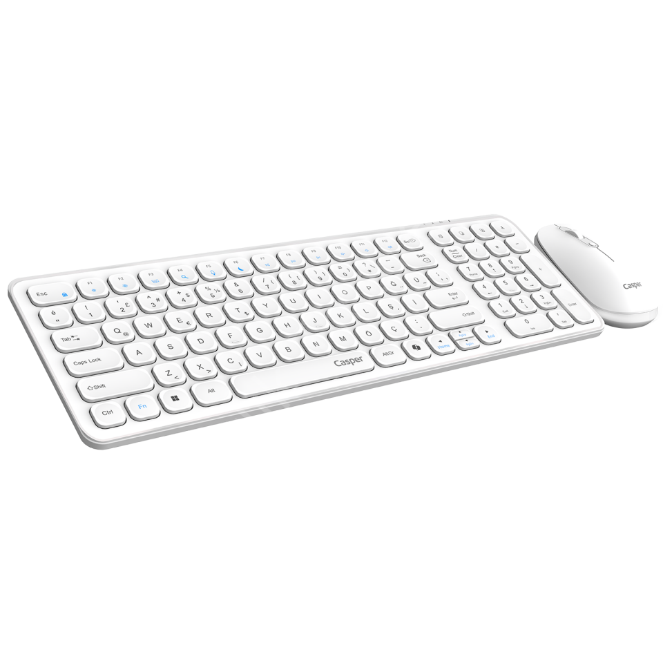 Casper Klavye Mouse Set Kablosuz MultiMedia Q D300 Beyaz