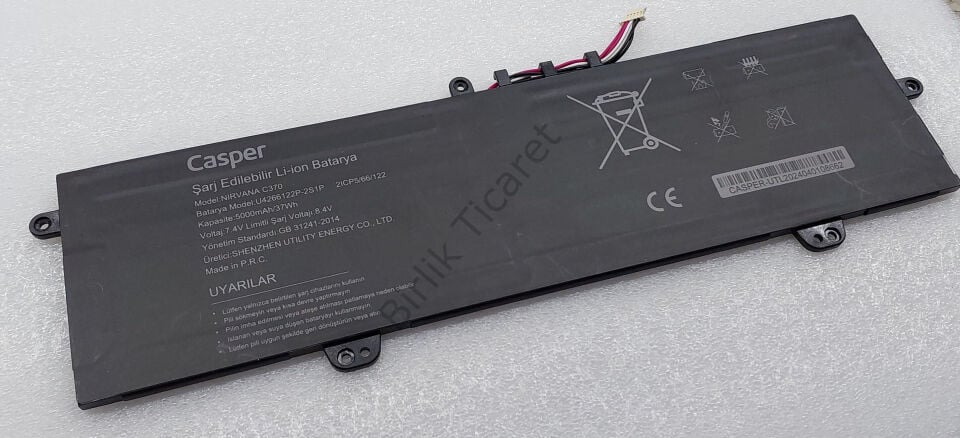 Casper C370 Batarya U4266122P-2S1P 5000 mAH/37Wh ORJİNAL