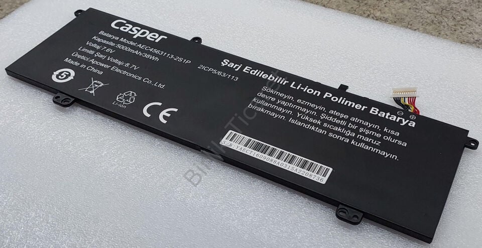 Casper X600 Batarya AEC4563113-2S1P 5000 mAH/38Wh ORJİNAL