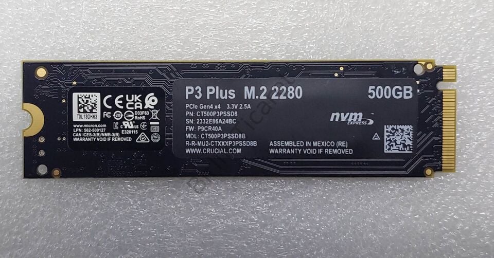 Crucial  500GB M.2 SSD P3 Plus 3D Nand CT500P3PSSD8 PCI-E 4.0