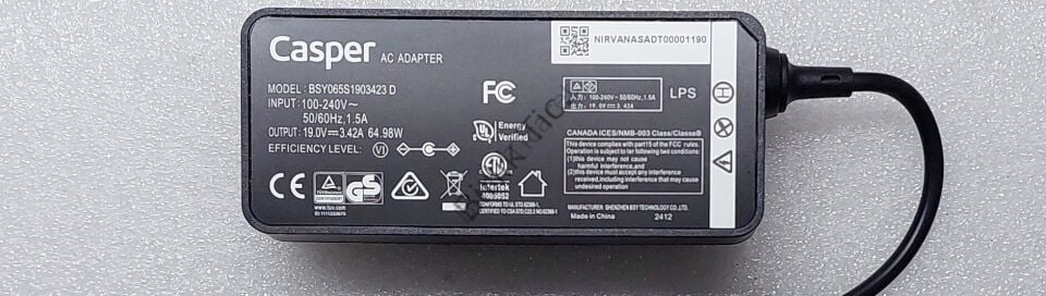 Casper S100 Adaptör 19V 3.42A 65W ORJİNAL