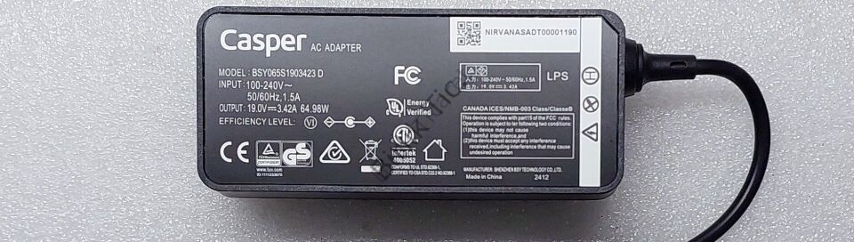 Casper S100 Adaptör 19V 3.42A 65W ORJİNAL