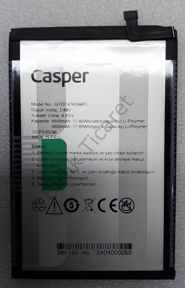 Casper X30 Batarya Orjinal GYDC416596PL