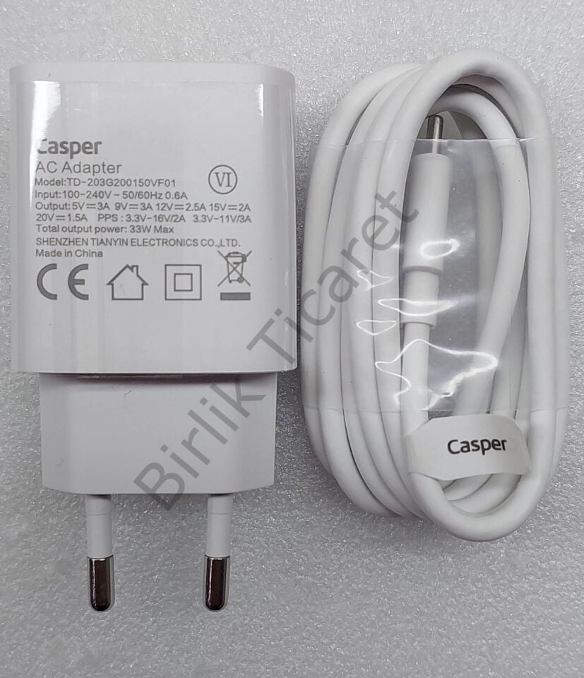 Casper Telefon Şarj Cihazı Orijinal Type C 33W Süper Hızlı