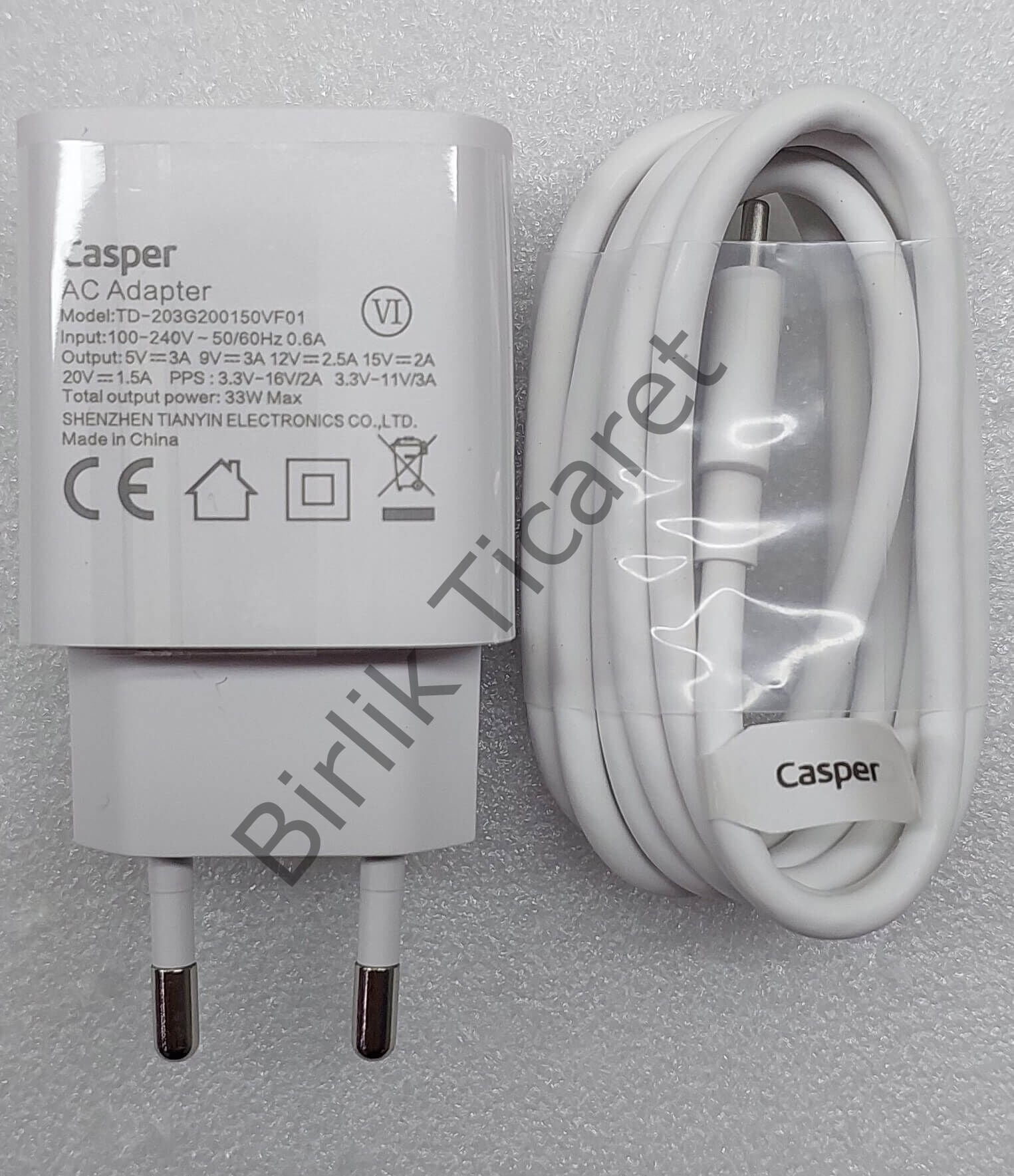 Casper X40 Telefon Şarj Cihazı Orijinal Type C 33W Süper Hızlı