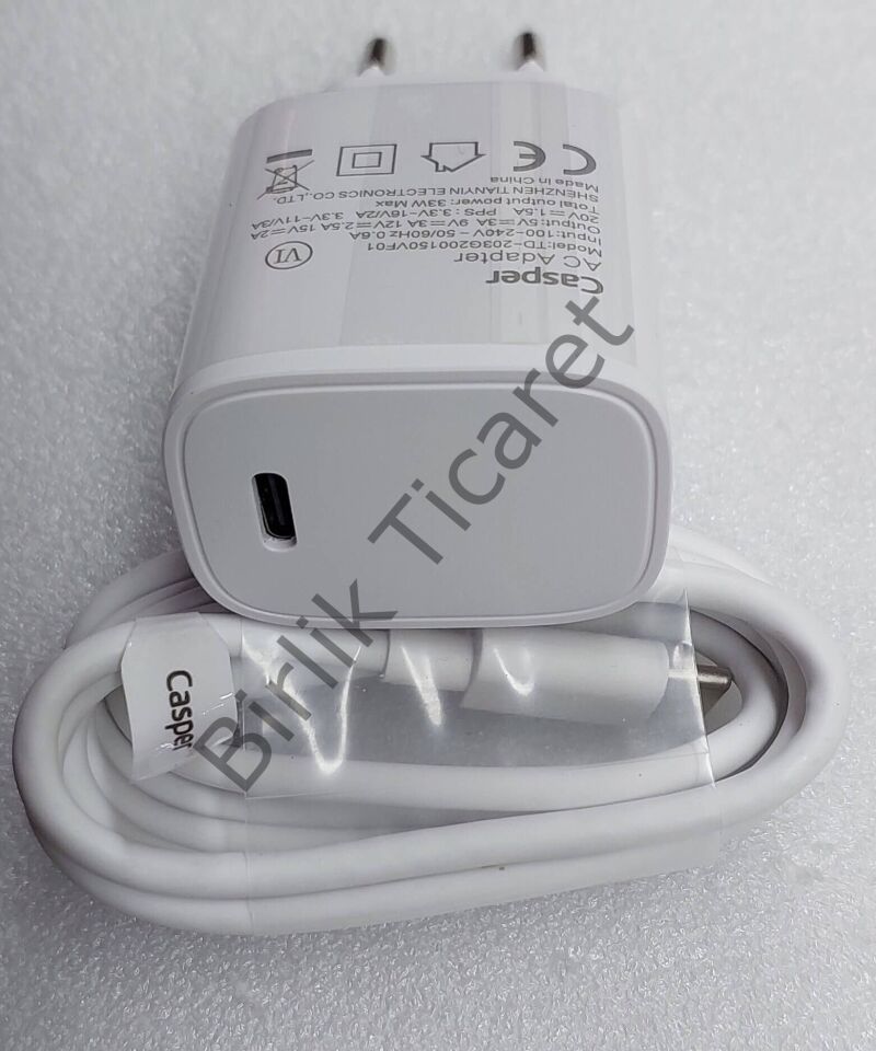 Casper X40 Telefon Şarj Cihazı Orijinal Type C 33W Süper Hızlı