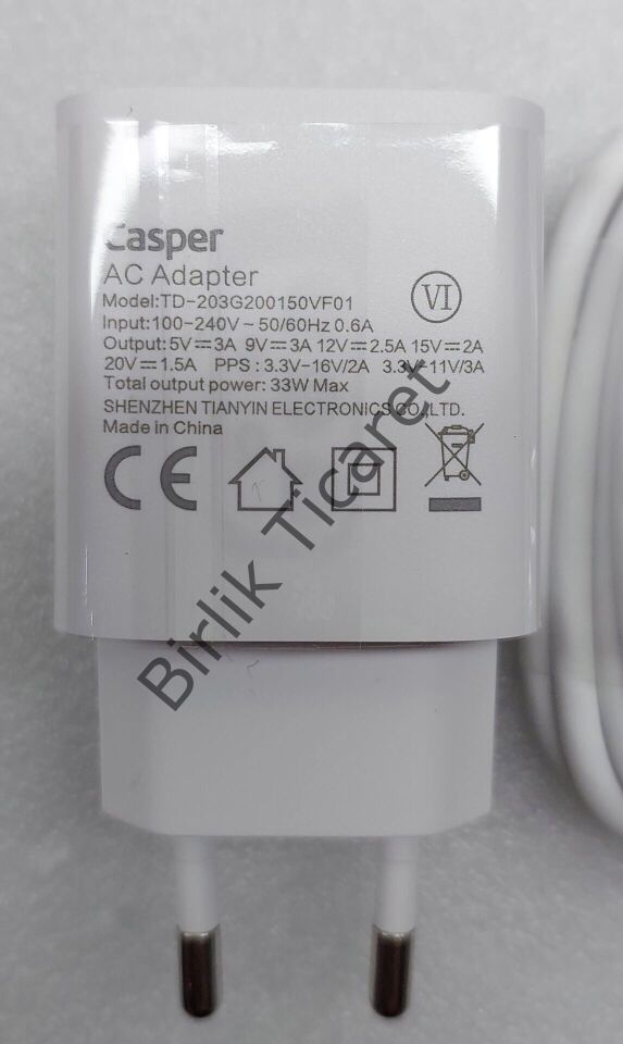 Casper X45 Adaptör Orijinal Type C 33W Süper Hızlı