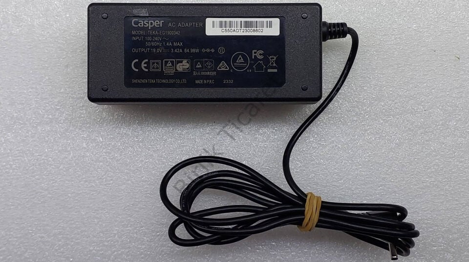 Casper C500 C550 Adaptör 19V 3.42A 65W ORJİNAL Servis Çıkması
